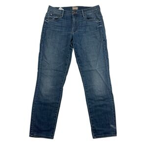 MOTHER Skinny Not Skinny Blue Skies Tomorrow Denim Blue Jeans Cotton Blend 27